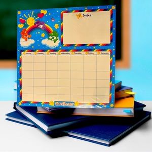 Care Bears Dry Erase Board Undated Calendar Write On Wipe Off Organizer &pen NEW